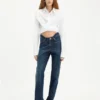 Curved Denim Jeanler