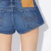 Düğmeli Mavi Denim Şortlar