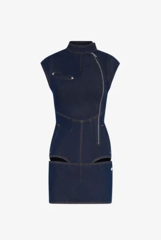 Fermuarlı Denim Elbiseler