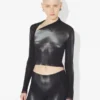 Gümüş Body Dust Crop Üst Giyim