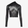 Gümüş Body Dust Crop Üst Giyim