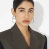 Gümüş Tonlu Halka Açma Küpeler