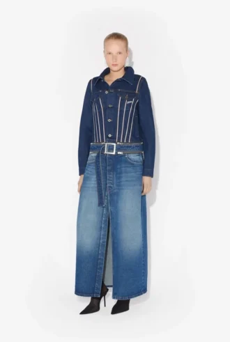 İki Şekilde Giyilebilen Denim Palto