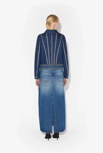 İki Şekilde Giyilebilen Denim Palto