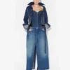 İki Şekilde Giyilebilen Denim Palto İki Şekilde Giyilebilen Denim Palto