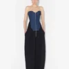 İki Malzemeli Denim Korseler