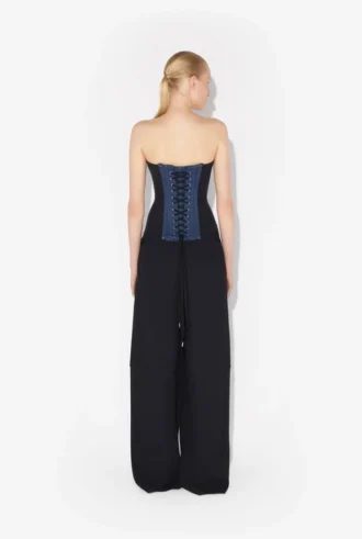 İki Malzemeli Denim Korseler İki Malzemeli Denim Korseler