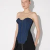 İki Malzemeli Denim Korseler