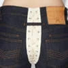 Kontrast Renkli Bağcıklı Denim Jean