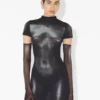 Kısa Gümüş Body Dust Şort