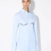 Mavi Jean Paul Gaultier Baskılı Gömlek