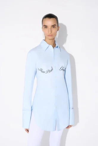 Mavi Jean Paul Gaultier Baskılı Gömlek