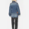 Oversized Kollu Mavi Denim Ceket Oversized Kollu Mavi Denim Ceket