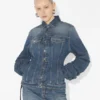 Oversized Kollu Mavi Denim Ceket Oversized Kollu Mavi Denim Ceket