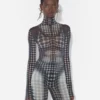 Re-Edition – Siyah & Beyaz Noktalı Desenli Mesh Print Üst Giyim Re-Edition – Siyah & Beyaz Noktalı Desenli Mesh Print Üst Giyim