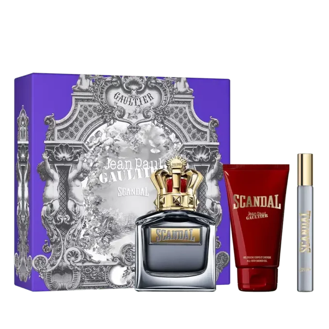 Scandal Pour Homme 3,4 Oz, Duş Jeli 2,5 Oz ve Sprey
