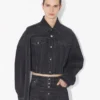 Siyah Denim Askılı Ceket Siyah Denim Askılı Ceket