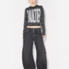 Siyah Denim Askılı Jeanler