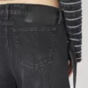 Siyah Denim Askılı Jeanler