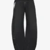 Siyah Denim Askılı Jeanler
