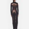 Uzun Bronz Body Dust Elbiseler