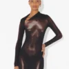 Uzun Bronz Body Dust Elbiseler