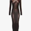 Uzun Bronz Body Dust Elbiseler