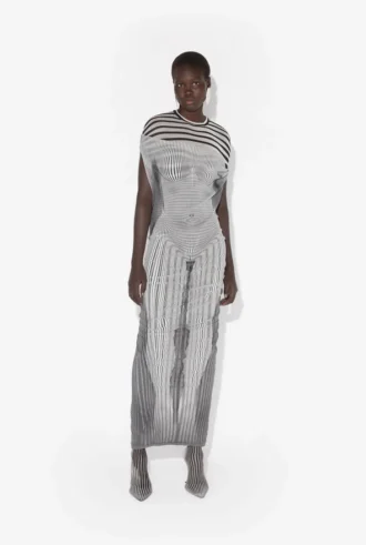 Uzun Drapeli Body Morph Elbise Uzun Drapeli Body Morph Elbise