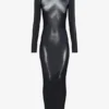 Uzun Gümüş Body Dust Elbiseler