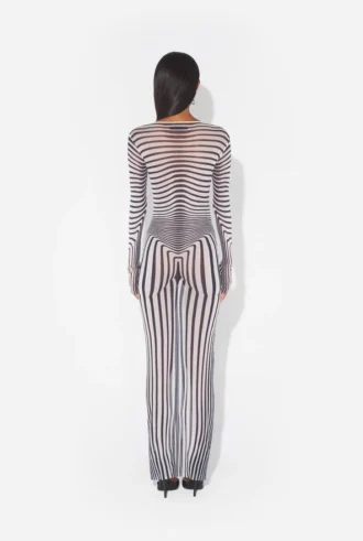 Yeniden Baskı – Lacivert Body Morph Elbisesi