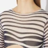 Yeniden Baskı – Lacivert Body Morph Krop Üst